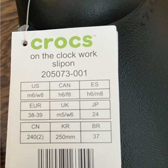 Brand new CROCS Wonen’s Black ‘On The Clock Work Slipon’ Relaxed Fit NEW - Picture 5 of 5